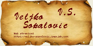 Veljko Šopalović vizit kartica